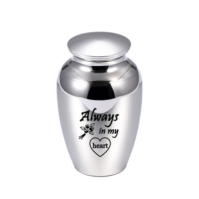 Always in My Heart Male kremacijske urne za pepeo za spomen na ljude/kućne ljubimce Držač pepela od aluminijske legure Srebrna/Crna/Plava/Ružičasta