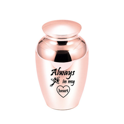 Always in My Heart Male kremacijske urne za pepeo za spomen na ljude/kućne ljubimce Držač pepela od aluminijske legure Srebrna/Crna/Plava/Ružičasta