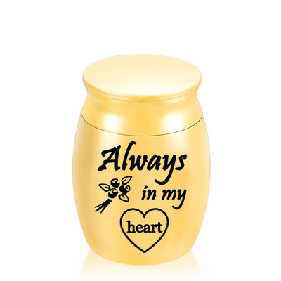 Always in My Heart Male kremacijske urne za pepeo za spomen na ljude/kućne ljubimce Držač pepela od aluminijske legure Srebrna/Crna/Plava/Ružičasta