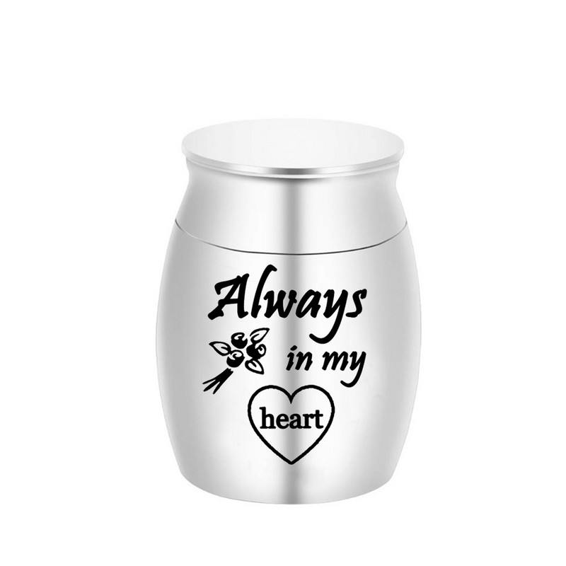 Always in My Heart Male kremacijske urne za pepeo za spomen na ljude/kućne ljubimce Držač pepela od aluminijske legure Srebrna/Crna/Plava/Ružičasta