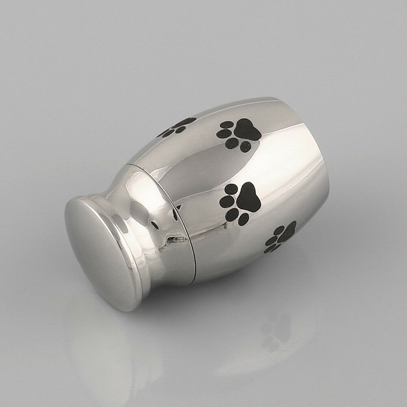 Nerūsējošā tērauda mini urna mājdzīvnieks kaķis suns ķepa sirds kremēšana urna suns mājdzīvnieku skapītis bēru zārks mājdzīvnieku piemiņas zīmes Noderīgi