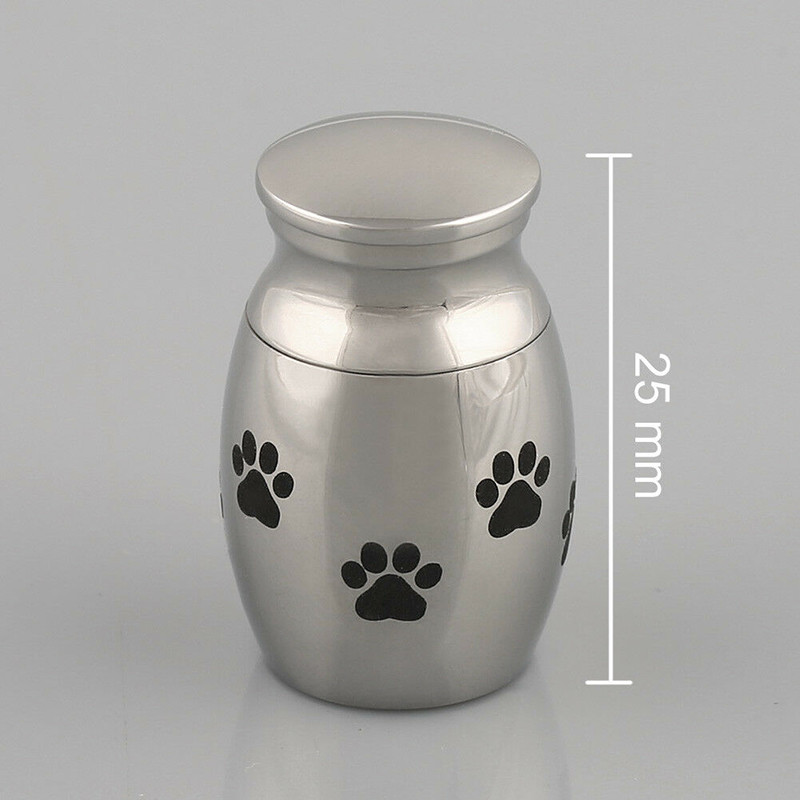 Nerūsējošā tērauda mini urna mājdzīvnieks kaķis suns ķepa sirds kremēšana urna suns mājdzīvnieku skapītis bēru zārks mājdzīvnieku piemiņas zīmes Noderīgi