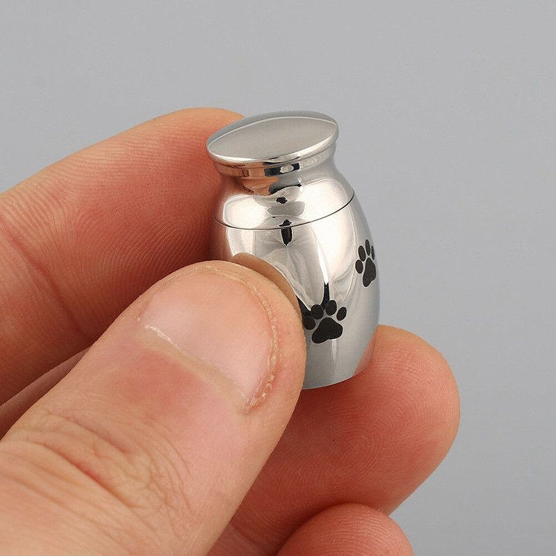 Nerūsējošā tērauda mini urna mājdzīvnieks kaķis suns ķepa sirds kremēšana urna suns mājdzīvnieku skapītis bēru zārks mājdzīvnieku piemiņas zīmes Noderīgi