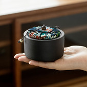 Keramikas mājdzīvnieku piemiņas suņu kaķu putnu urnas melnbaltas bēru urnas cilvēku konteiners pelnu kremēšanai mazo dzīvnieku kolumbārijs