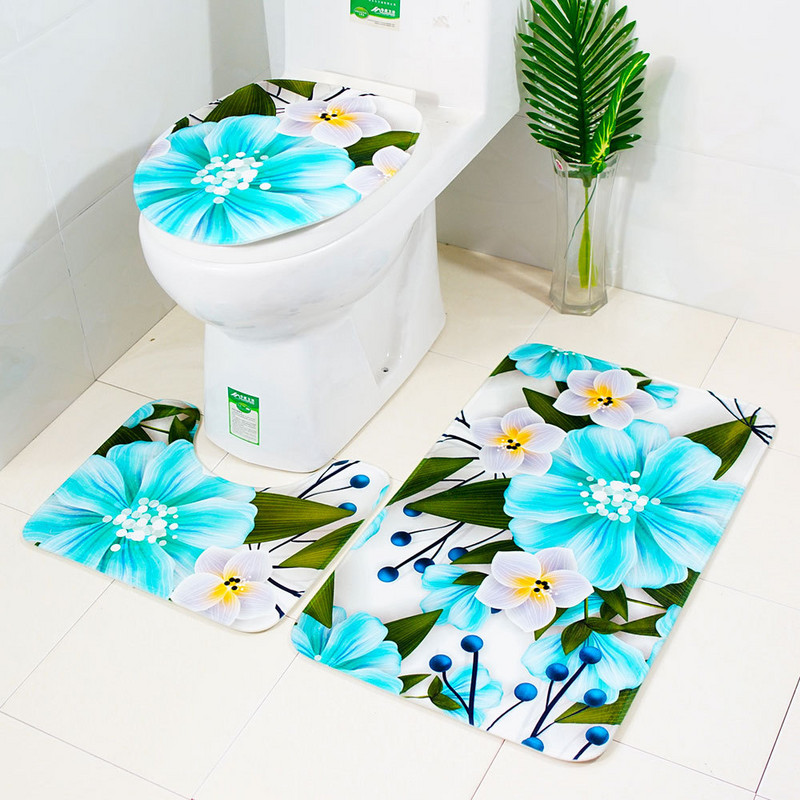 Zeegle prostirke za podnu prostirku za kupaonicu Upijajući poklopac poklopca za WC školjku Set kupaonskih tepiha Neklizajuća prostirka za kupaonicu Kupaonski tepih Podloga za tuš kabinu