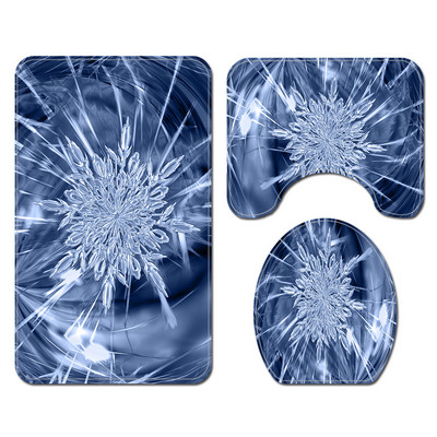 3Pcs/Set Cvjetne prostirke za kupaonicu Tepisi za kupaonicu u obliku slova U Set toaletnih prostirki za noge Upijajuće prostirke za kupaonicu