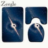 Zeegle 3D geometrijski uzorak Podloga za tuširanje Periva podloga za kupaonicu Podloga od mikrovlakana Podloga od memorijske pjene Toalet Tepih Poklopac poklopca WC-a Tepisi