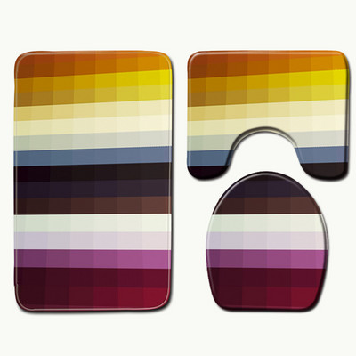 Zeegle 3D geometrijski uzorak Podloga za tuširanje Periva podloga za kupaonicu Podloga od mikrovlakana Podloga od memorijske pjene Toalet Tepih Poklopac poklopca WC-a Tepisi