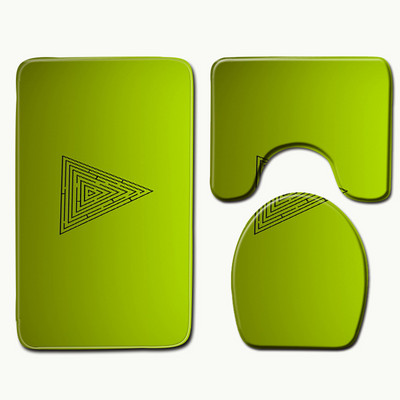 Zeegle 3D geometrijski uzorak Podloga za tuširanje Periva podloga za kupaonicu Podloga od mikrovlakana Podloga od memorijske pjene Toalet Tepih Poklopac poklopca WC-a Tepisi