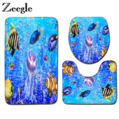 Zeegle 3kom/set prostirki za WC Otirač za kupaonicu Tepih za kupaonicu Upijajuće prostirke za kupaonicu Podna prostirka za tuš kabinu Kupaonski WC tepih Otirači za noge