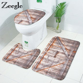 Zeegle tualetes paklājs 3 gab Vannas istabas paklājs, absorbējošs vannas istabas grīdas paklājs Vannas paklāji Neslīdoši vannas paklāji vannas istabas dušas telpas paklājs