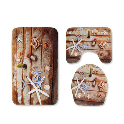 Zeegle tualetes paklājs 3 gab Vannas istabas paklājs, absorbējošs vannas istabas grīdas paklājs Vannas paklāji Neslīdoši vannas paklāji vannas istabas dušas telpas paklājs