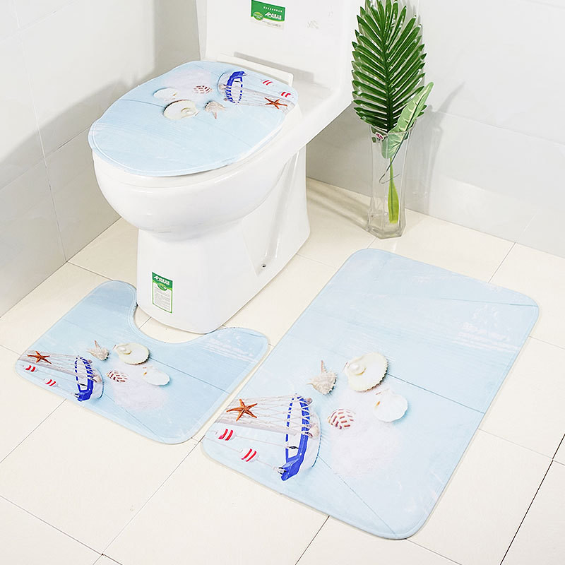 Zeegle tualetes paklājs 3 gab Vannas istabas paklājs, absorbējošs vannas istabas grīdas paklājs Vannas paklāji Neslīdoši vannas paklāji vannas istabas dušas telpas paklājs