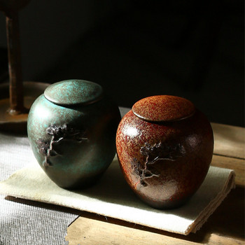 Ceramics Ashes Urn Χειροποίητη Αποτέφρωση Urn Κηδεία Ashes Holder Μνημείο κατοικίδιων ζώων