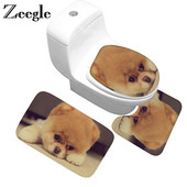 Zeegle 3Pcs Tepih za kupaonske podne prostirke Neklizajuća kupaonska prostirka Kupaonske prostirke Upijajuće toaletne prostirke za kupaonicu Tepih za tuširanje Kupaonske prostirke