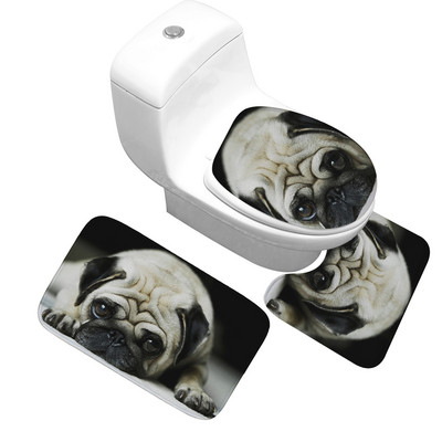 Zeegle 3Pcs Tepih za kupaonske podne prostirke Neklizajuća kupaonska prostirka Kupaonske prostirke Upijajuće toaletne prostirke za kupaonicu Tepih za tuširanje Kupaonske prostirke