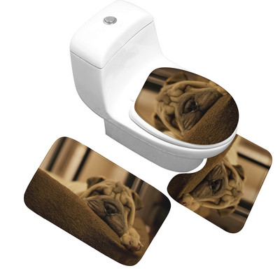 Zeegle 3Pcs Tepih za kupaonske podne prostirke Neklizajuća kupaonska prostirka Kupaonske prostirke Upijajuće toaletne prostirke za kupaonicu Tepih za tuširanje Kupaonske prostirke