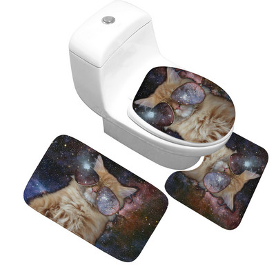 Zeegle 3Pcs Tepih za kupaonske podne prostirke Neklizajuća kupaonska prostirka Kupaonske prostirke Upijajuće toaletne prostirke za kupaonicu Tepih za tuširanje Kupaonske prostirke