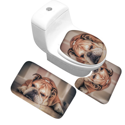 Zeegle 3Pcs Tepih za kupaonske podne prostirke Neklizajuća kupaonska prostirka Kupaonske prostirke Upijajuće toaletne prostirke za kupaonicu Tepih za tuširanje Kupaonske prostirke