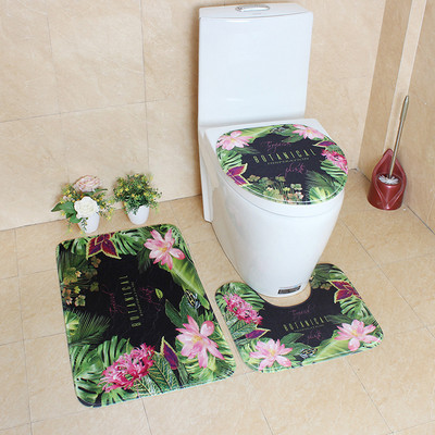 Zeegle Mats vannas istabas augu raksts Vannas istabas paklājs pēdu paklājs absorbējošs vannas istabas grīdas paklāji vannas paklāji neslīdošs paklājs tualetei