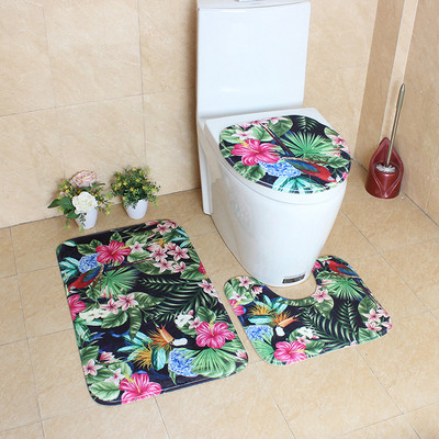 Zeegle Mats vannas istabas augu raksts Vannas istabas paklājs pēdu paklājs absorbējošs vannas istabas grīdas paklāji vannas paklāji neslīdošs paklājs tualetei