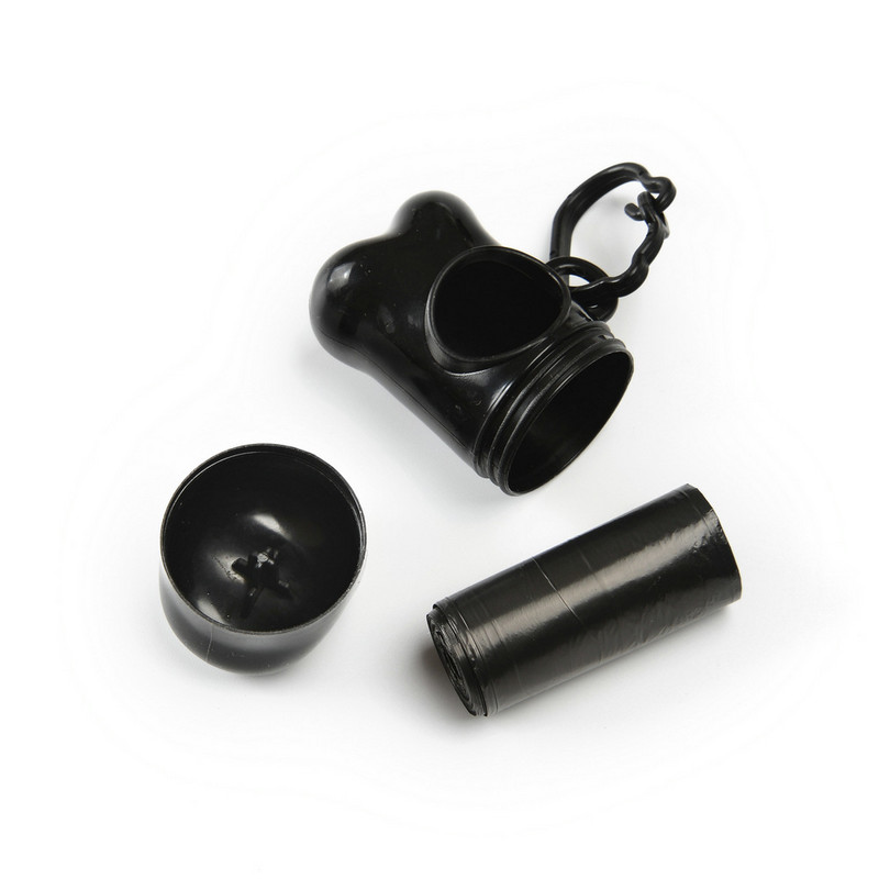 Mājdzīvnieku izkārnījumu maisiņu dozators suņu atkritumu maisu turētājs Plastmasas atkritumu maiss ar klipsi un maisu dozatoru 6 rullīšu atkritumu maisi