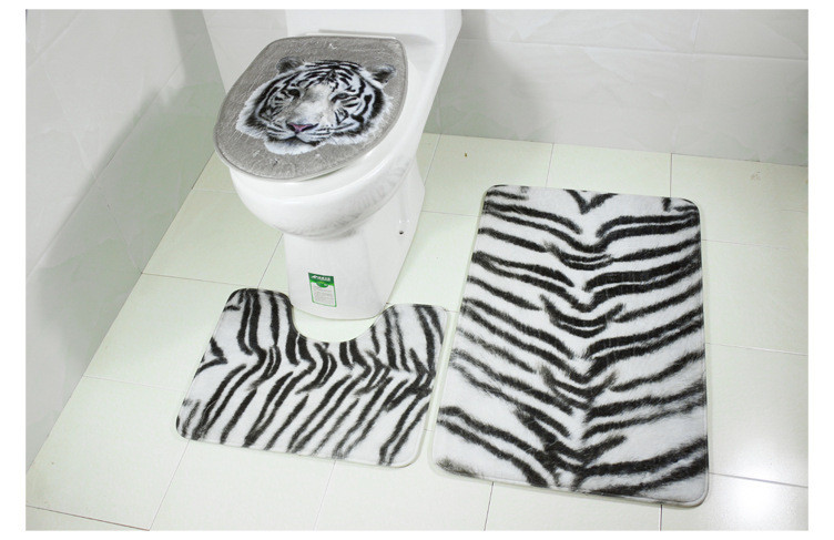 Zeegle Kupaonski tepih Kupaonski tepih s tigrovim tigrom Upijajuće kupaonske podne prostirke Kupaonski tepih Neklizajuća prostirka Za WC Kupaonska prostirka