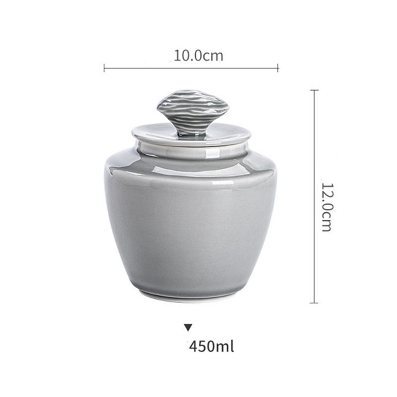 Urna za kućne ljubimce, urna za životinje, kremiranje, spremnici za pohranu otporni na vlagu, celadon ledeno siva glazura travnato siva, mačja urna, urna za psa, komemorativni