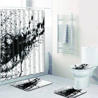 Zeegle otisnute kupaonske prostirke i tepisi Tepih za tuširanje Vodoupijajuća prostirka za kupaonicu Neklizajuće prostirke za kupaonicu Mekana toaletna prostirka Set od 4 komada