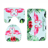 Set prostirki za kupaonicu Kupaonski tepih Otirač Prostirka za tuširanje Za kupaonicu Flanel Komplet kupaonskih prostirki WC prostirka Upijajuća kupaonska prostirka za noge