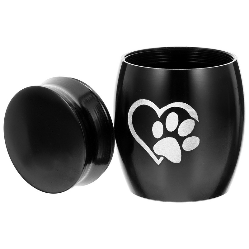 Urnas Urnas Mājdzīvnieku suns Kremācijas Kaķu piemiņas piemiņas kaste Suņi Dzīvnieki Kaķi Mini Ķepu apdruka Metāla tērauda nerūsējošā tērauda bēru turētājs