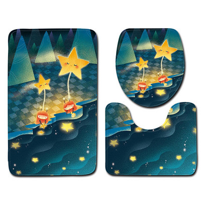 Zeegle karikatūras paklājiņš tualetei Vannas istabas paklāju komplekts Pretslīdes vannas paklāji Vannas istabas paklājiņš Absorbējošs vannas paklājiņš dušas paklājs grīdai