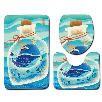 Zeegle karikatūras paklājiņš tualetei Vannas istabas paklāju komplekts Pretslīdes vannas paklāji Vannas istabas paklājiņš Absorbējošs vannas paklājiņš dušas paklājs grīdai