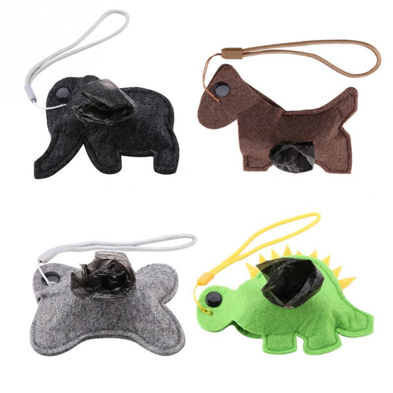 Jauks pārnēsājams suņu izkārnījumu maisiņu turētājs karikatūras formas mājdzīvnieku atkritumu maisu dozators mājdzīvnieku suņu piederumi