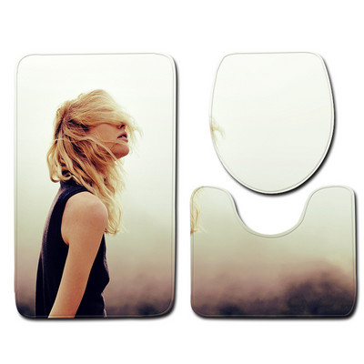 Otisnuta prostirka za kupaonicu za seksi žene, kupaonski tepih, neklizajuća navlaka za WC sjedalo, prostirka za kupaonicu, upijajuća memorijska pjena, kupaonska prostirka za tuš kabinu