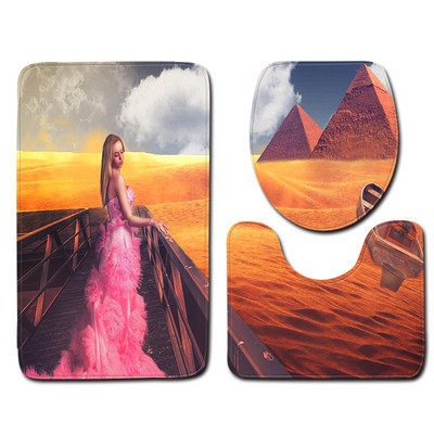 Otisnuta prostirka za kupaonicu za seksi žene, kupaonski tepih, neklizajuća navlaka za WC sjedalo, prostirka za kupaonicu, upijajuća memorijska pjena, kupaonska prostirka za tuš kabinu