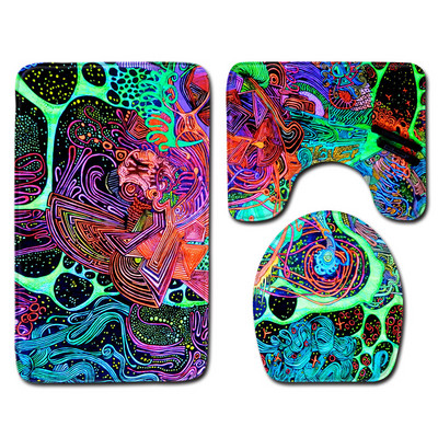 Suger Skull 3 kom Prostirka za kupaonicu Tepih za Noć vještica Kupaonska prostirka Protuklizna WC prostirka Set Navlaka za WC školjku Dodaci Božićni darovi