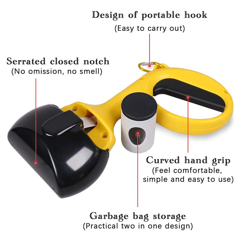 Pet Pooper Lopatica za pse, mačke Lopatica za kakicu s dugom ručkom Vanjski Clean Pick Up Skupljač otpada Alati za čišćenje Skupljač psećeg izmeta