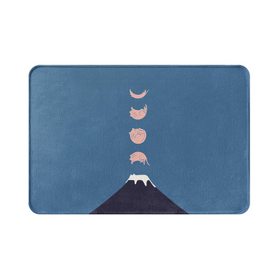 Jauka kaķa kaķenīte Guļamistabas Pretslīdes koraļļu samta paklājs Zooveikals Virtuve Vanna Ieejas durvju paklājiņš Mājas dekors kāju paklājiņš