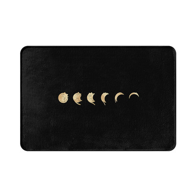 Jauka kaķa kaķenīte Guļamistabas Pretslīdes koraļļu samta paklājs Zooveikals Virtuve Vanna Ieejas durvju paklājiņš Mājas dekors kāju paklājiņš