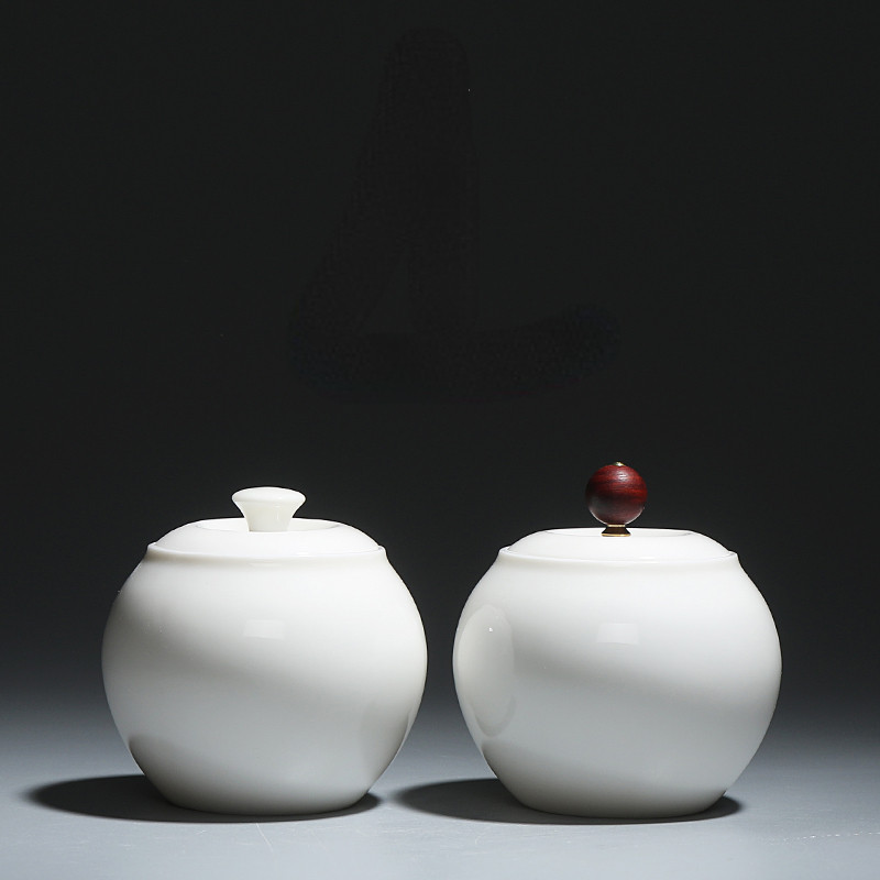 Speķa balts keramikas pods Keramikas maza izmēra uzglabāšanas pods Glabāšanas pods Tējas trauks Mājdzīvnieku pelnu kaste Suvenīrs