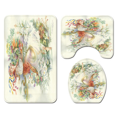 Komplet prostirki za kupanje s ispisanim crtanim motivima Dekorativna zavjesa za kupaonicu Neklizajuće prostirke za kupaonicu Prostirka za poklopac WC školjke Komplet prostirki za kupaonicu Kupaonski tepih Se