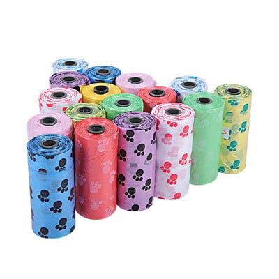 15 бр./ролка торби за изпражнения за кучешки отпадъци Домашна кухненска торба за боклук произволен цвят