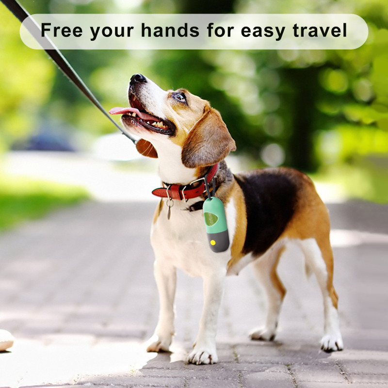 Lolojumdzīvnieku suņu noārdāmu izkārnījumu maisiņu dozators LED gaismas dozators Drošs, netoksisks āra atkritumu atkritumiem un sadzīves tīrīšana