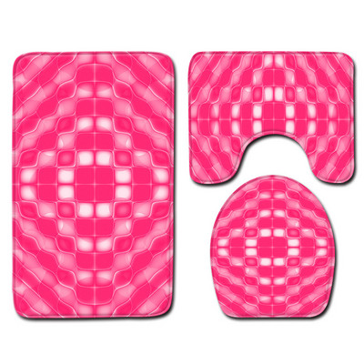 Zeegle 3 kom/set Podloge za WC Kupaonski tepih Neklizajuća prostirka za kupaonicu Kupaonski tepisi Poklopac poklopca WC školjke Podloga za tuširanje Upijajuće podne prostirke