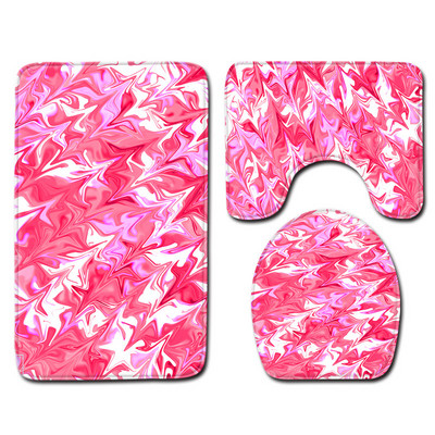 Zeegle 3 kom/set Podloge za WC Kupaonski tepih Neklizajuća prostirka za kupaonicu Kupaonski tepisi Poklopac poklopca WC školjke Podloga za tuširanje Upijajuće podne prostirke