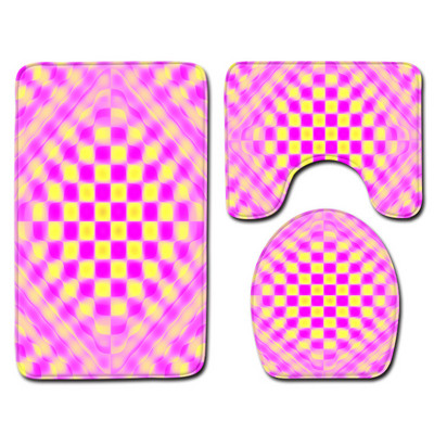 Zeegle 3 kom/set Podloge za WC Kupaonski tepih Neklizajuća prostirka za kupaonicu Kupaonski tepisi Poklopac poklopca WC školjke Podloga za tuširanje Upijajuće podne prostirke