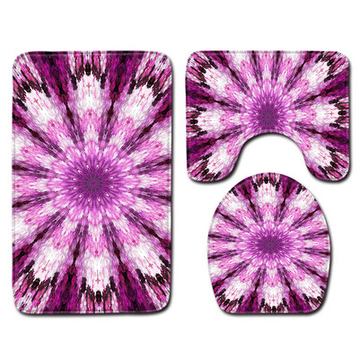 Zeegle 3 kom/set Podloge za WC Kupaonski tepih Neklizajuća prostirka za kupaonicu Kupaonski tepisi Poklopac poklopca WC školjke Podloga za tuširanje Upijajuće podne prostirke