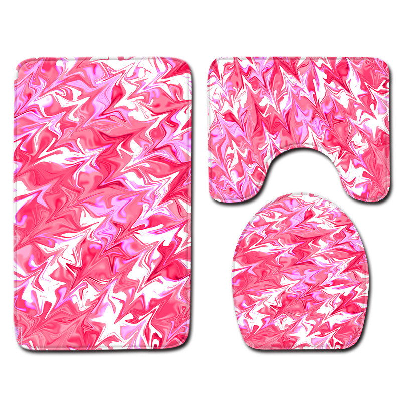 Zeegle 3 kom/set Podloge za WC Kupaonski tepih Neklizajuća prostirka za kupaonicu Kupaonski tepisi Poklopac poklopca WC školjke Podloga za tuširanje Upijajuće podne prostirke