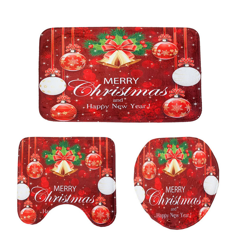 Zeegle božićni ukrasni prostirke za WC Kupaonski tepih Protuklizna kupaonska prostirka Meka pjenasta prostirka za kupaonicu Upijajuće prostirke za kupaonicu Podne prostirke